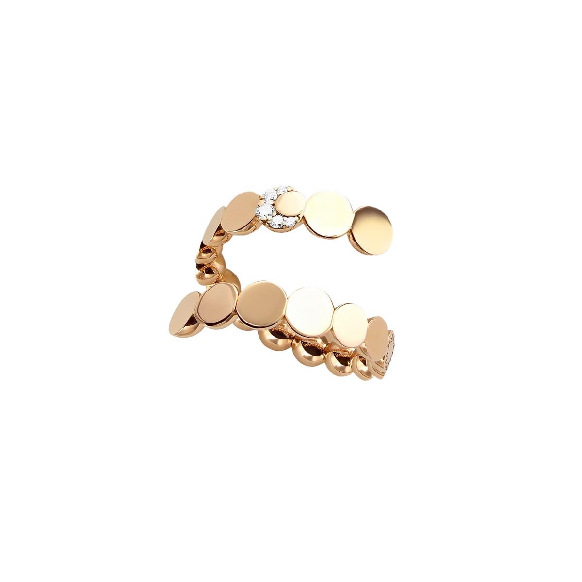 Pasquale Bruni Luce 18k Rose Gold Diamond Wrap Ring 