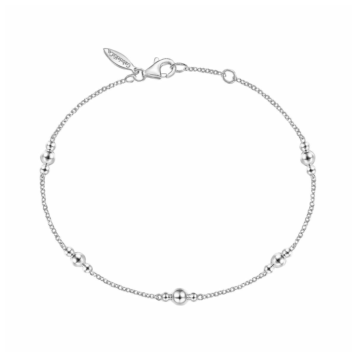 Gabriel & Co Bujukan Sterling Silver Bead Station Bracelet
