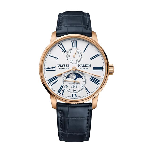 Ulysse Nardin Marine Torpiller Moonphase 42mm 18k Rose Gold
