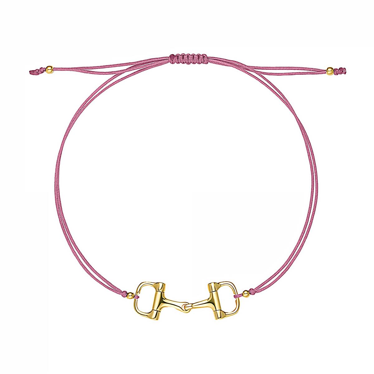 Karina Brez Bit of LUV 14k Yellow Gold Mini Horsebit String Bracelet