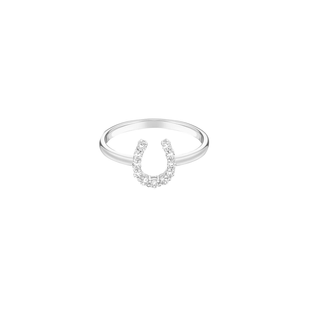 Karina Brez Lucky Horseshoe 18k Gold Diamond Mini Horseshoe Ring