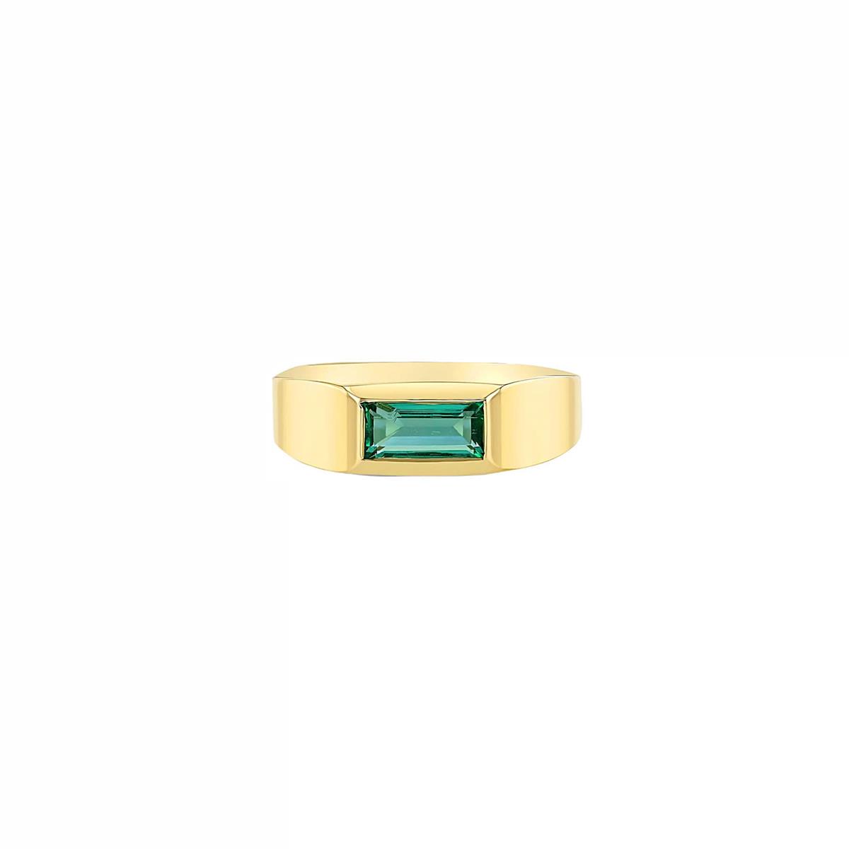 Zoe Chicco One Of A Kind 14k Yellow Gold Emerald Band Ring