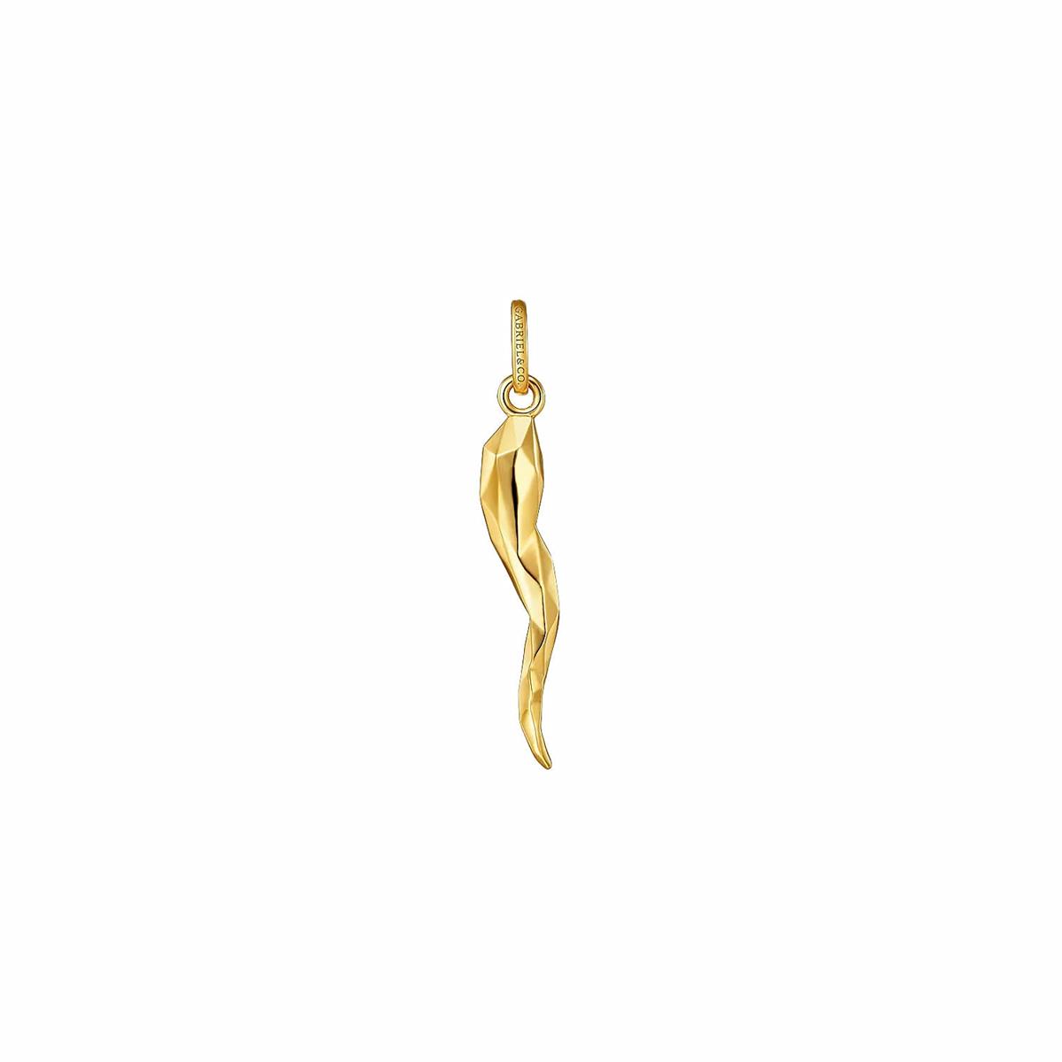 Gabriel & Co 14k Yellow Gold Italian Horn Pendant