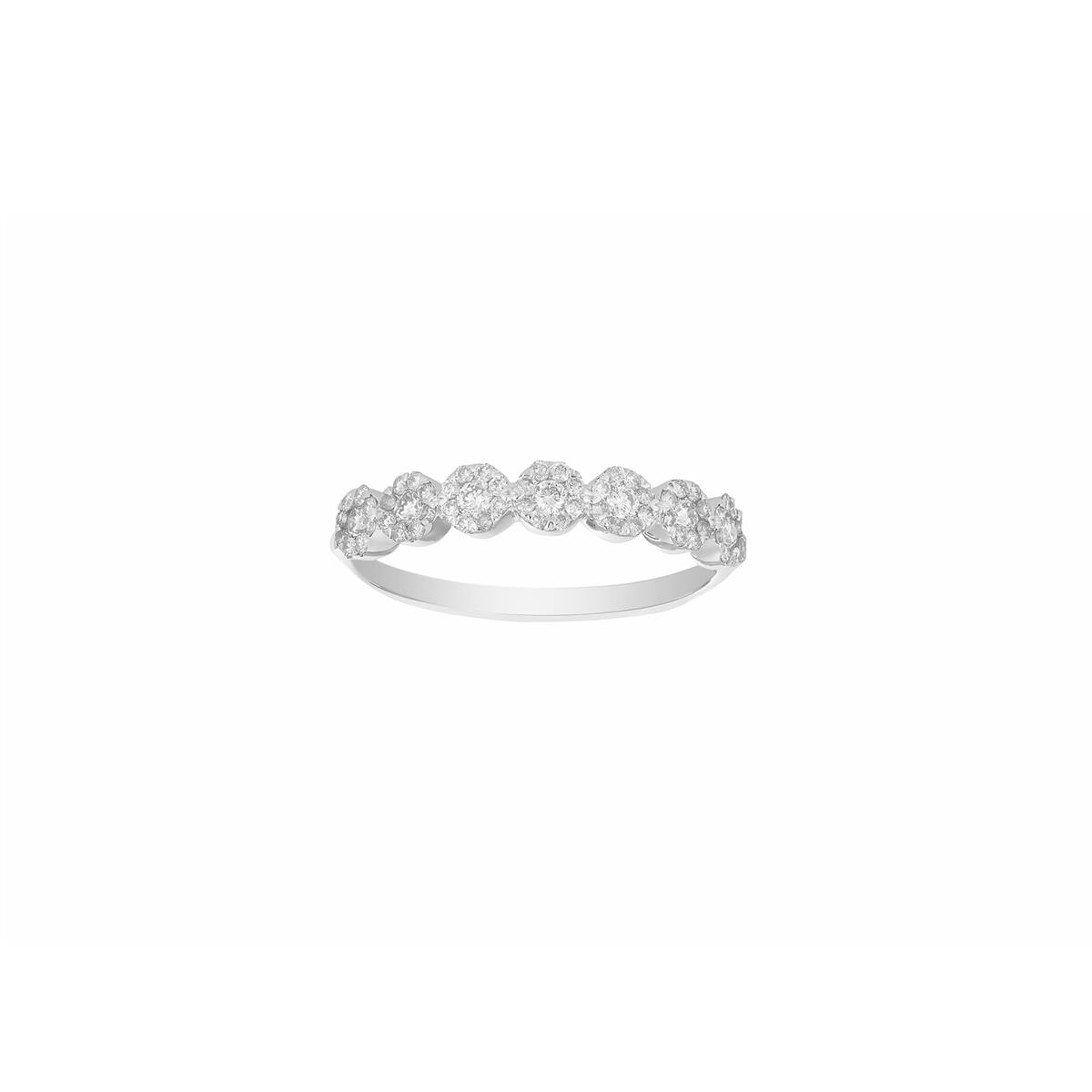 London Collection 14k Gold 7-Stone Diamond Stacking Ring