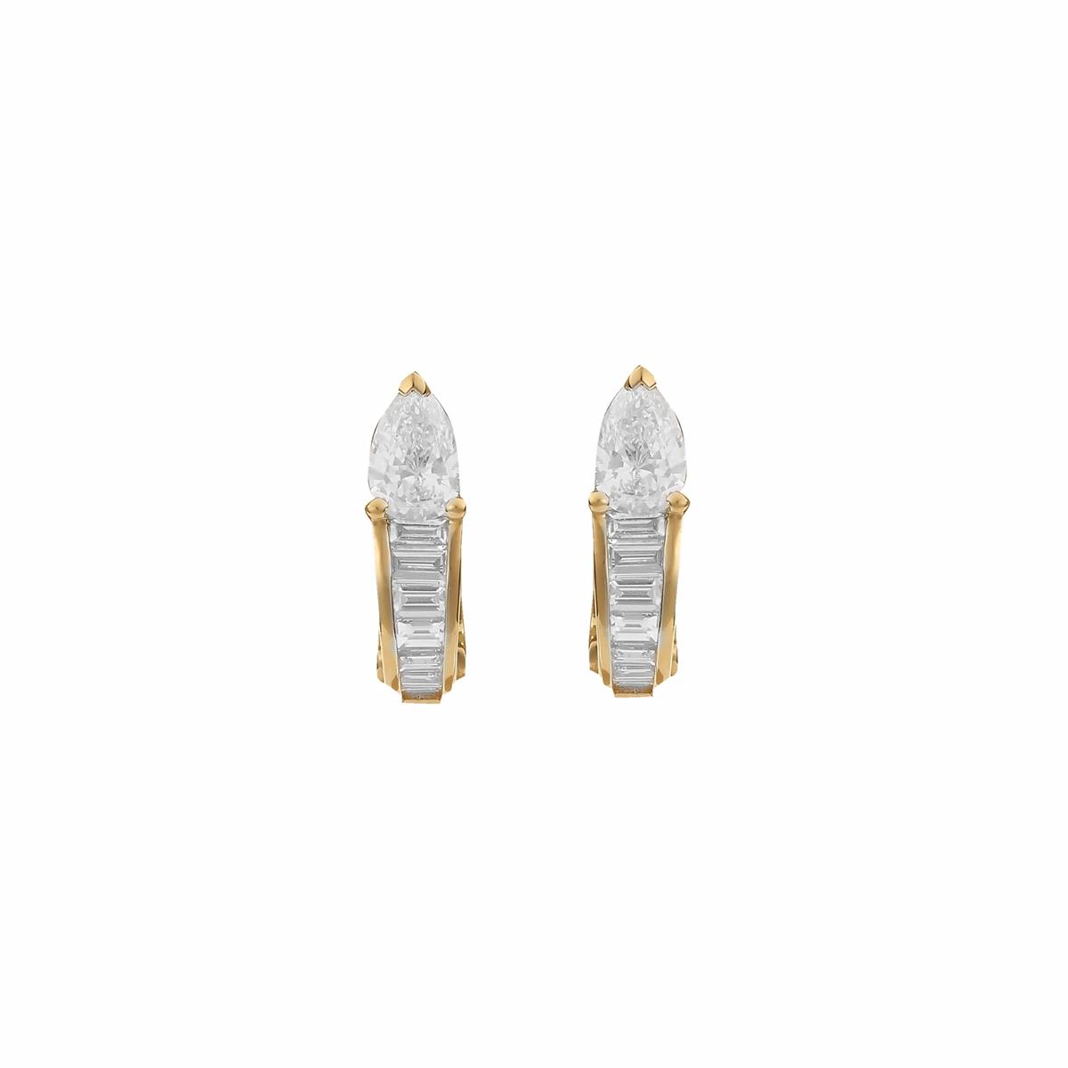 Anita Ko Saturn 18k Yellow Gold Diamond Huggie Earrings