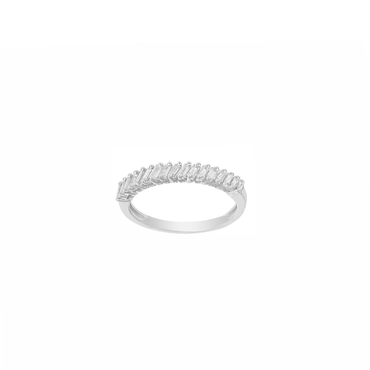 London Collection 14k White Gold Baguette Diamond Band