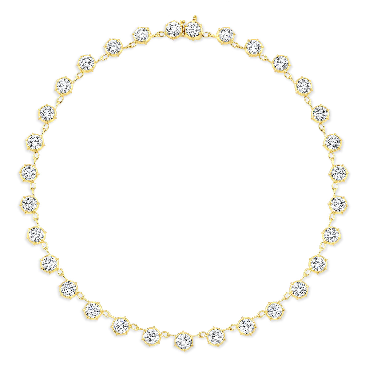 London Collection 18k Bezel Set Diamond Necklace