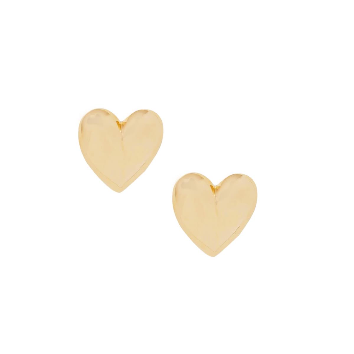 Jennifer Fisher Yellow Gold Small Puffy Heart Stud Earrings