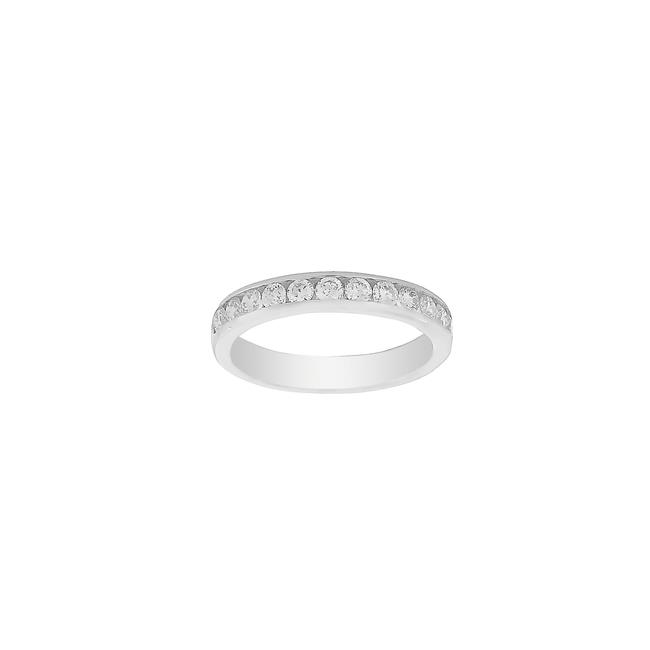 London Collection 13 Diamond Half Way Channel Set Band 3.25mm