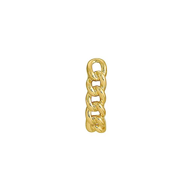 London Collection 14k Yellow Gold Curb Link Single Ear Cuff