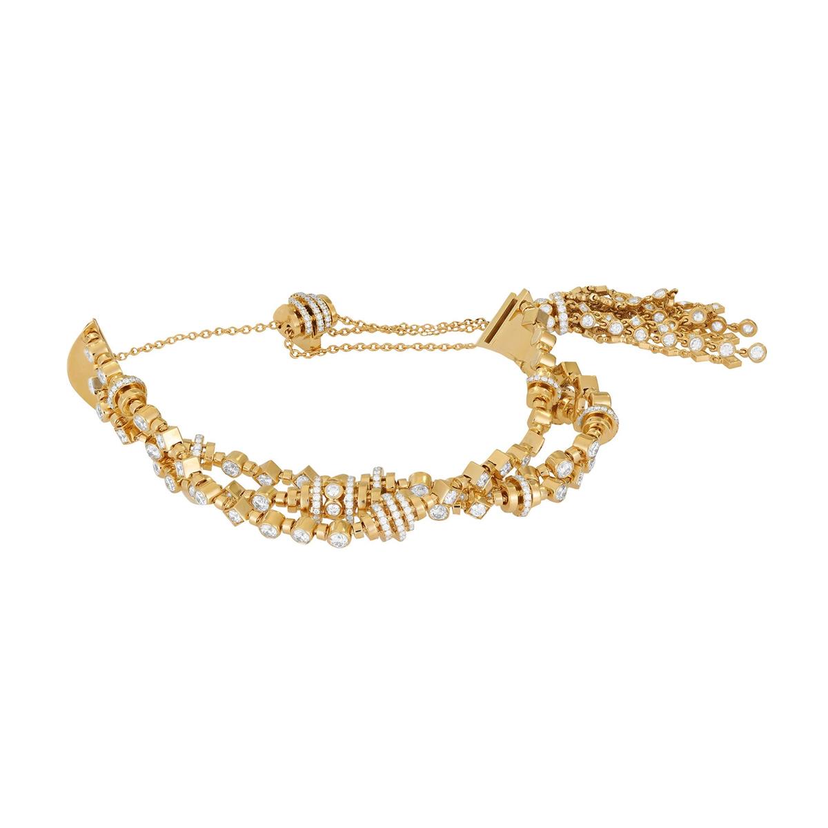 Messika Liberated Spirit 18k Yellow Gold Pom Pom Chain Bracelet