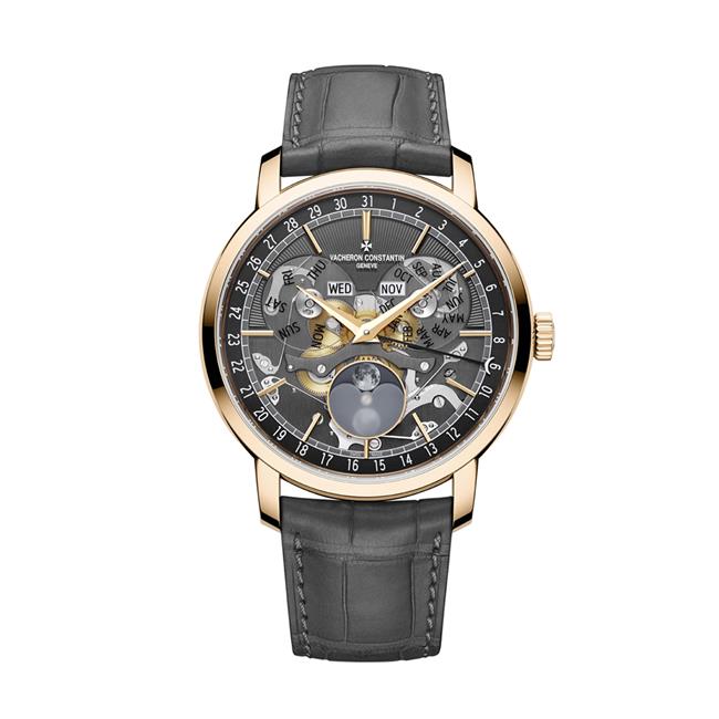 Vacheron Constantin Traditionnelle Complete Calendar Openface 18k Rose Gold