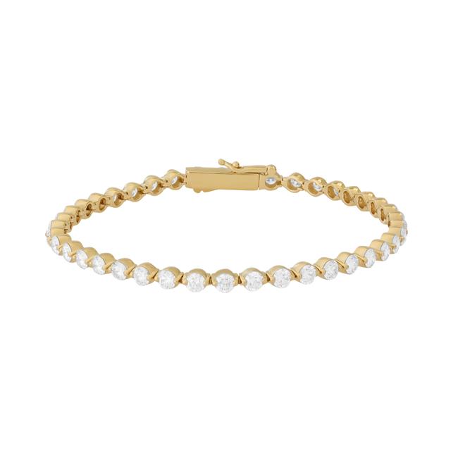 London Collection 14k Gold Diamond Tennis Bracelet 5.00cts