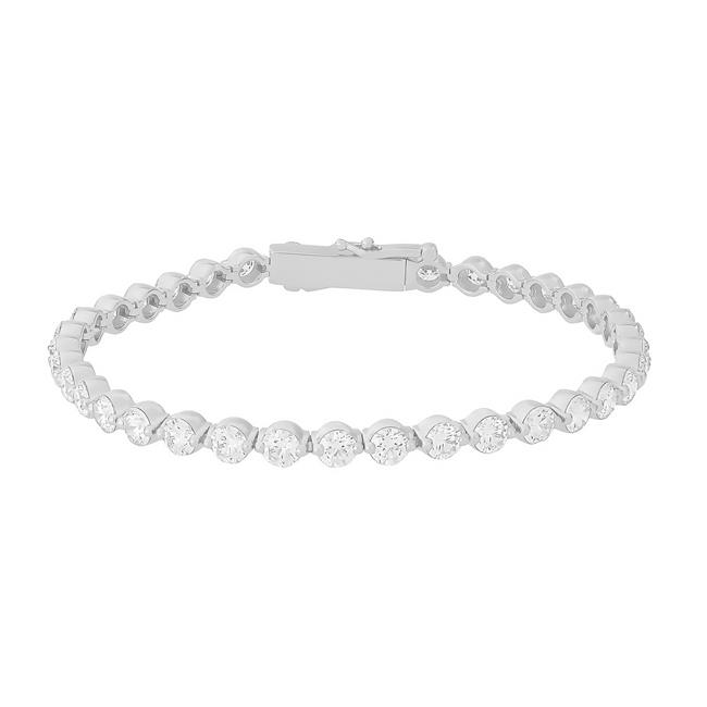 London Collection 14k Gold Round Diamond Tennis Bracelet 7.00cts
