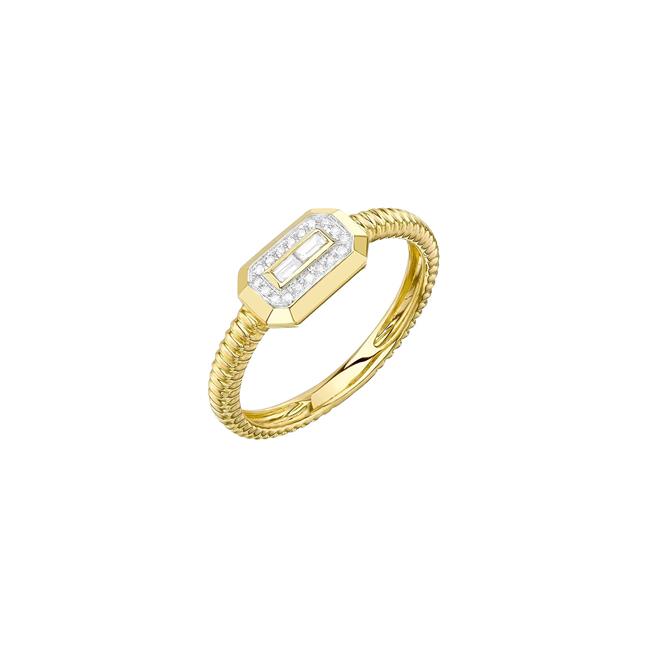 London Collection 14k Yellow Gold Baguette Diamond Ring
