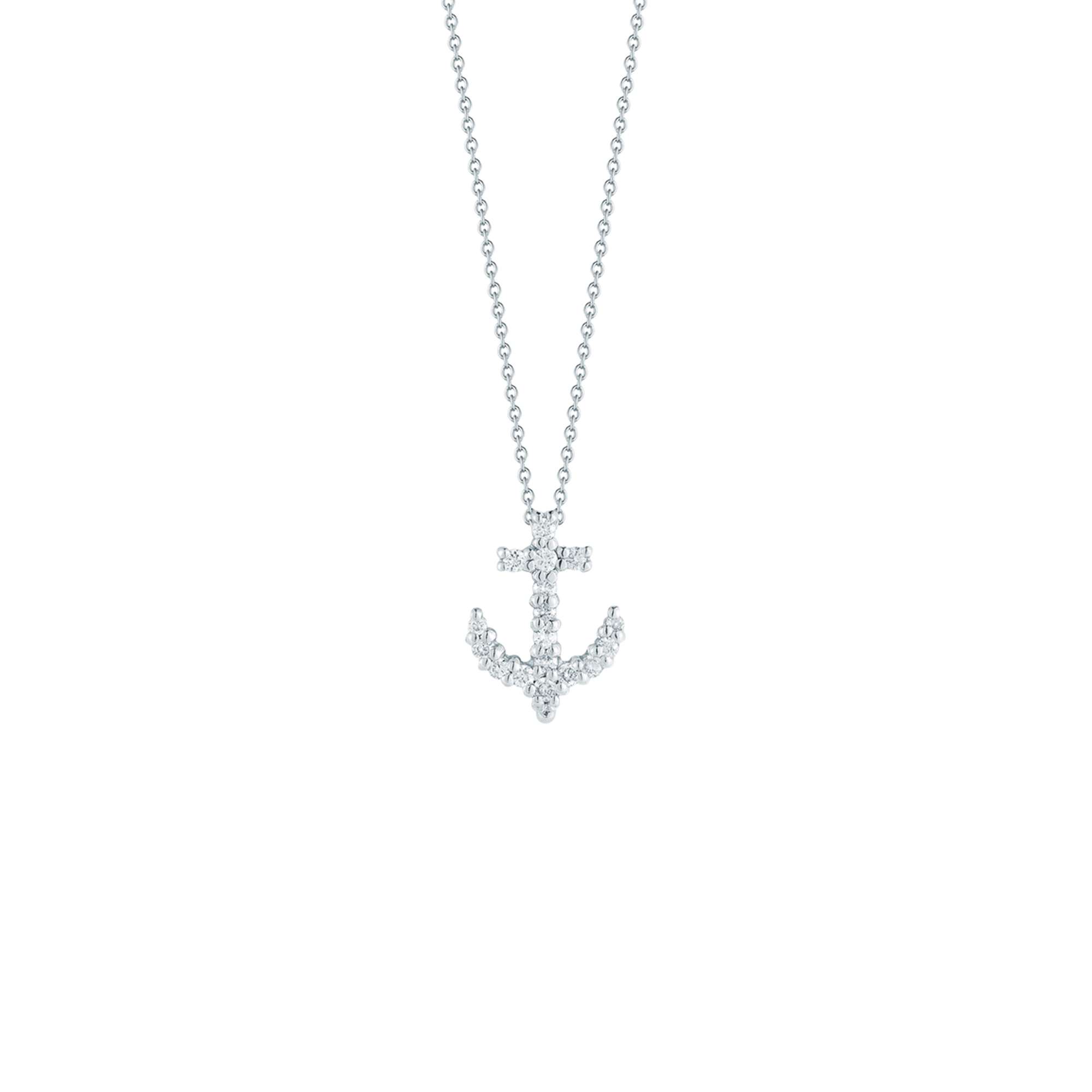 Roberto Coin Tiny Treasures 18k Baby Anchor Pendant Necklace