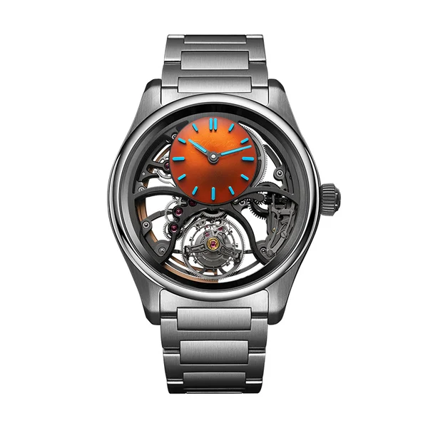 H. Moser & Cie Pioneer Cylindrical Tourbillon Skeleton Spiced Aqua