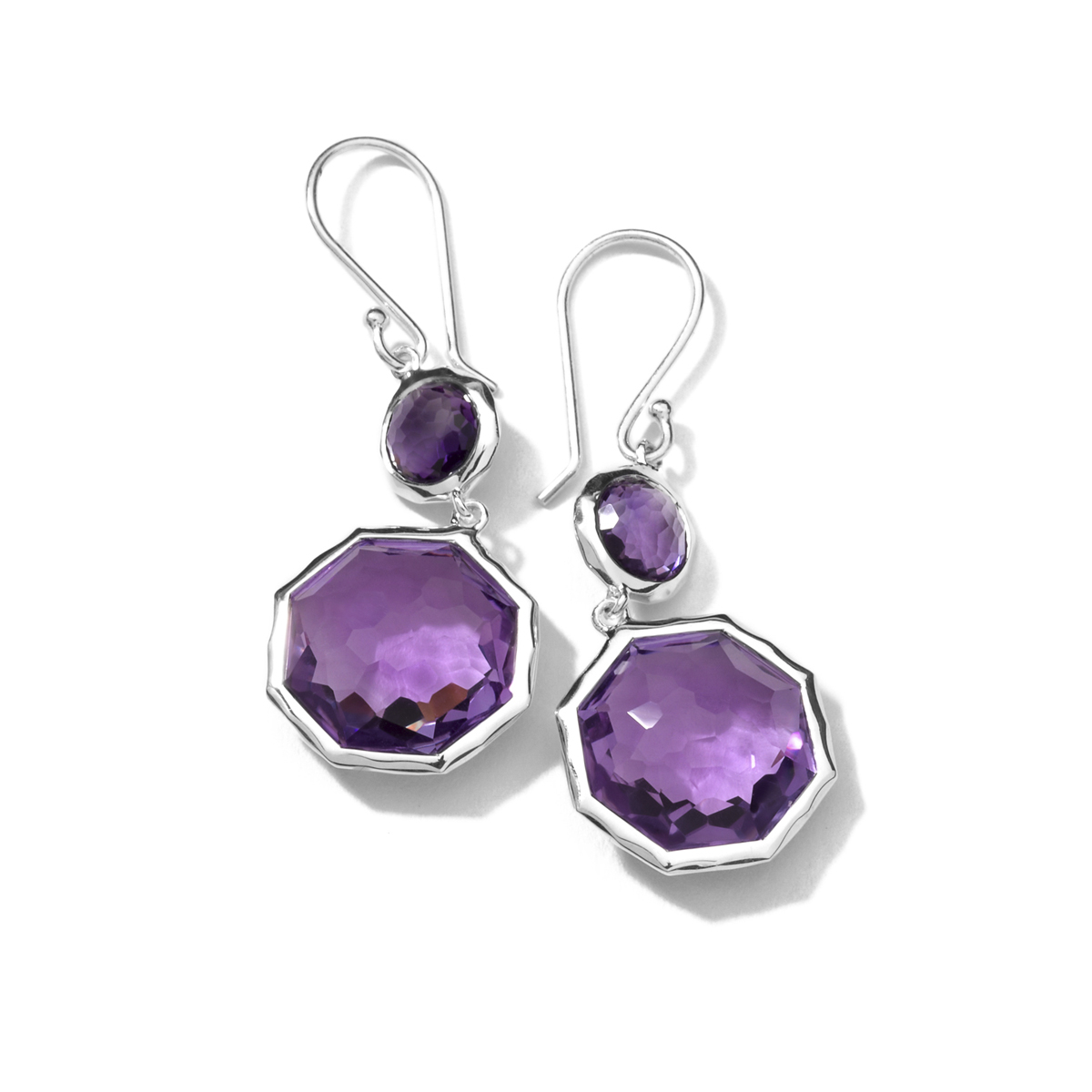 Lustgarten Foundation Sterling Silver Amethyst Snowman Earrings Exclusively By Ippolita