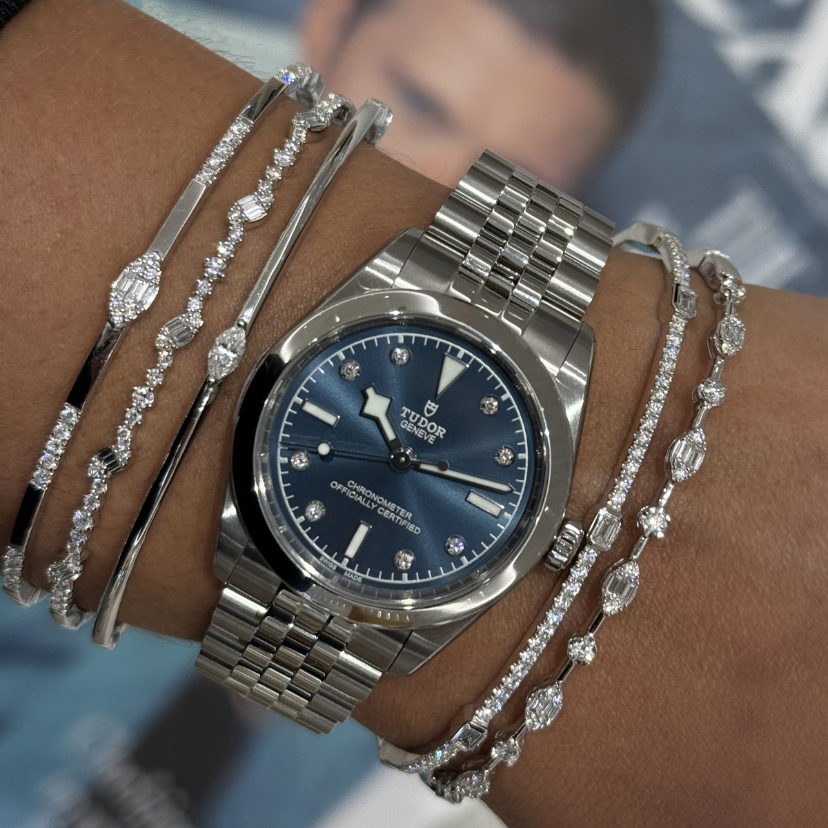 Time Shines a Little Brighter In Blue, With a Touch Of Diamonds.