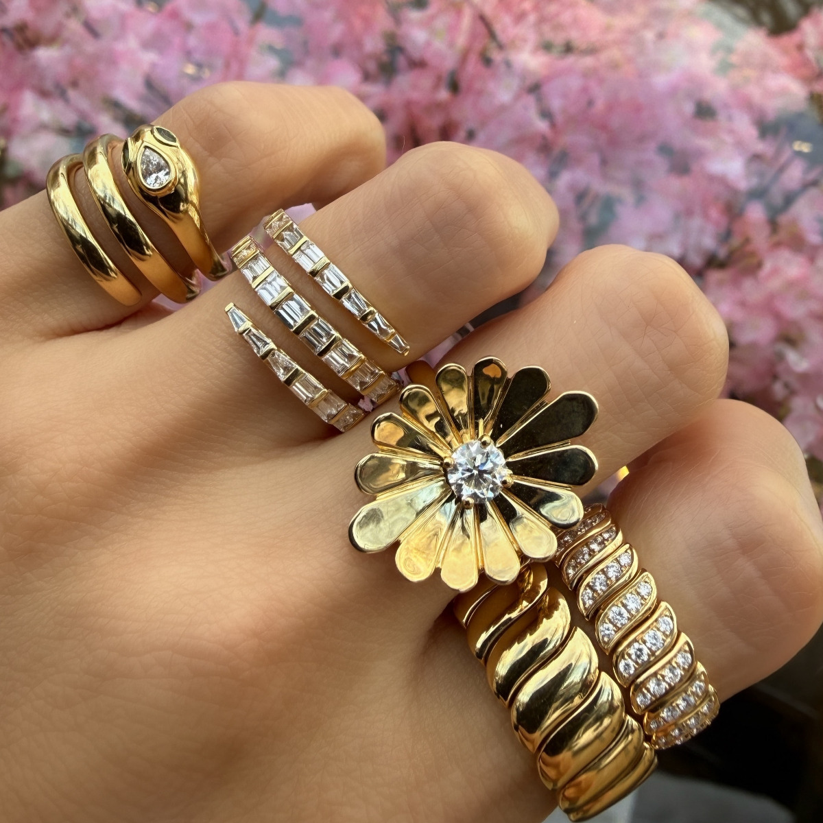 A Mix Of @anitakojewelry Rings - Effortless, Modern and Ready For The Season Ahead